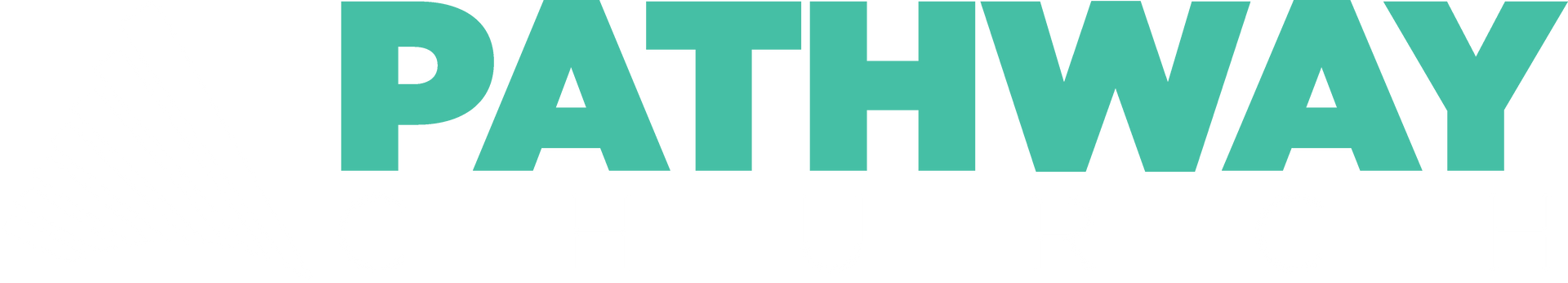 The word pathway is written in green letters on a white background.