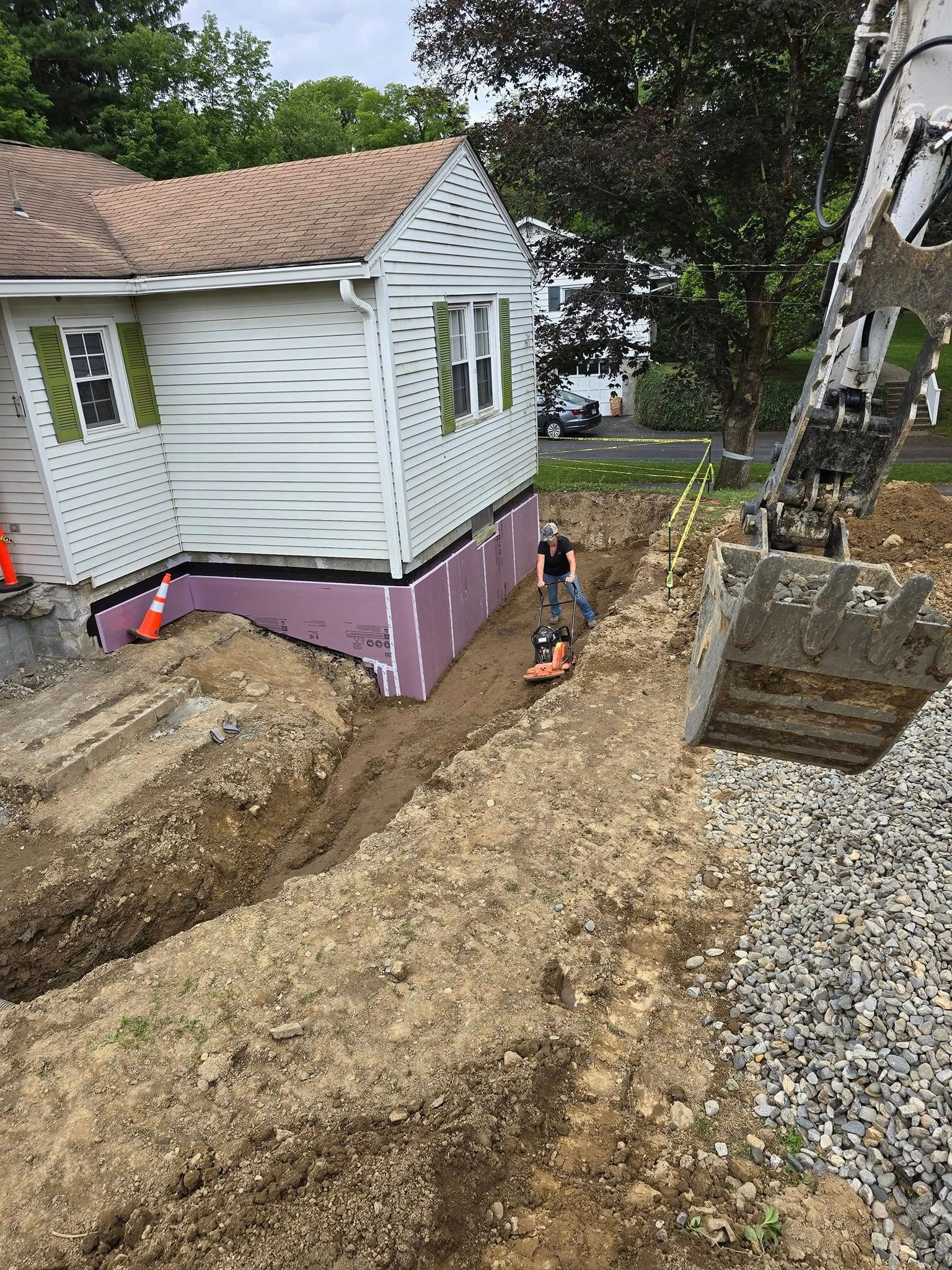 A white house is being moved into a new location.