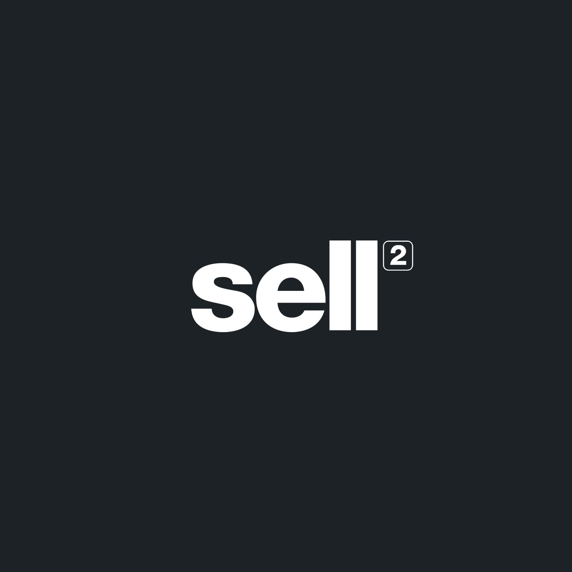Sell2 logo in white on a dark gray background.