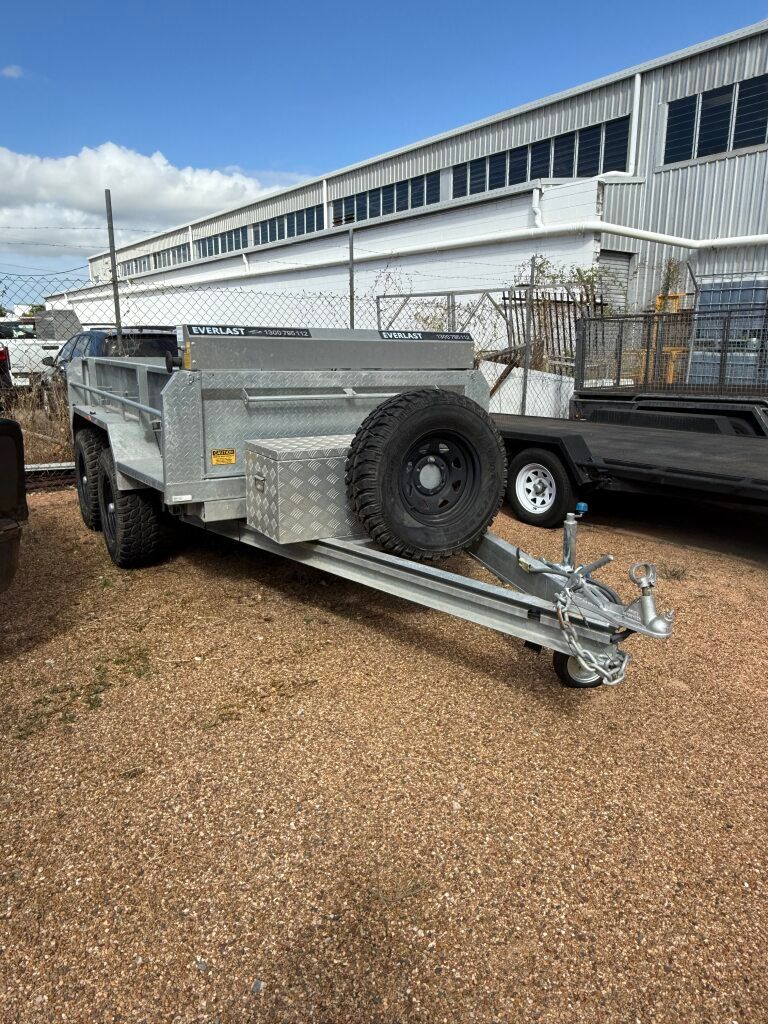Trailer Parked In A Parking Lot — B2B Hire In Garbutt, QLD