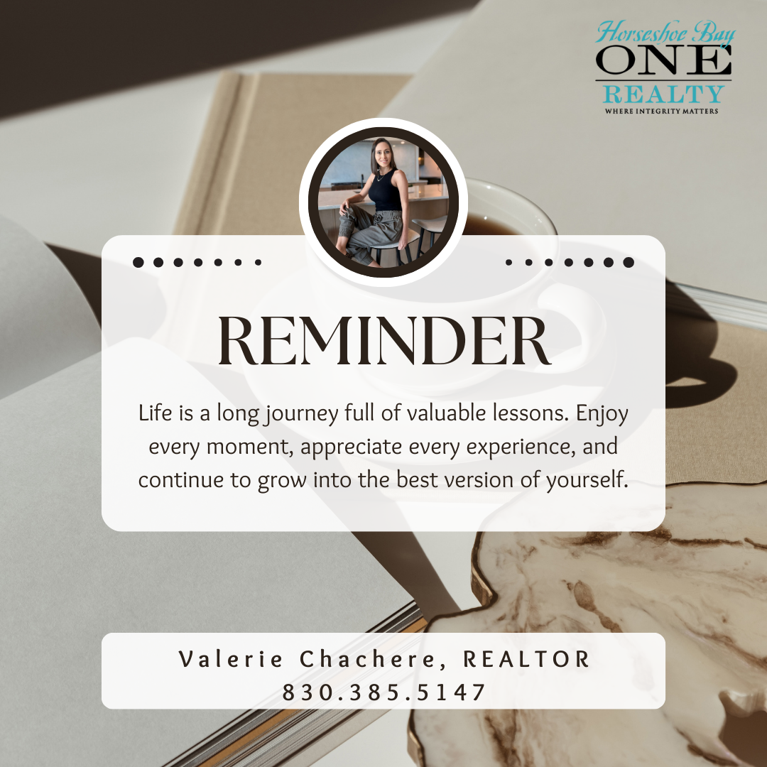 A reminder from a realtor, Valerie Chachere, with the text 