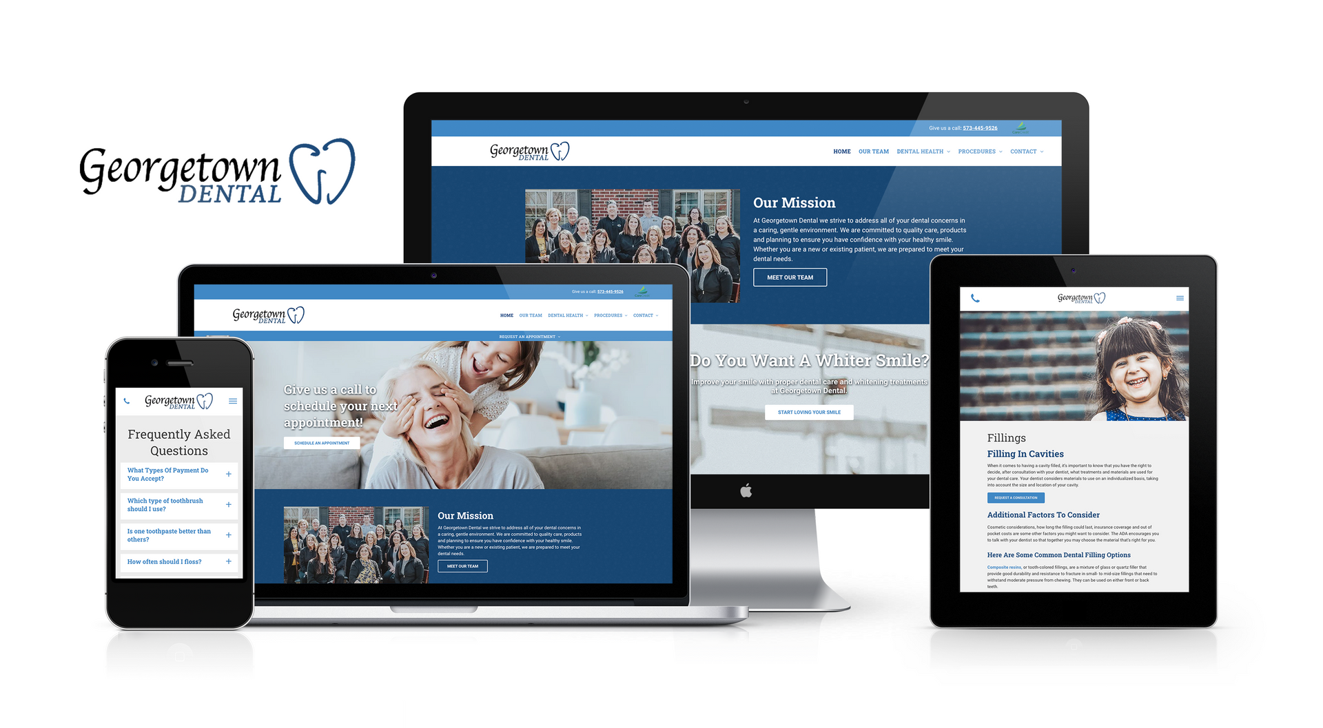 The Georgetown Dental Website Was Designed by Lift Division, a Missouri Marketing Agency