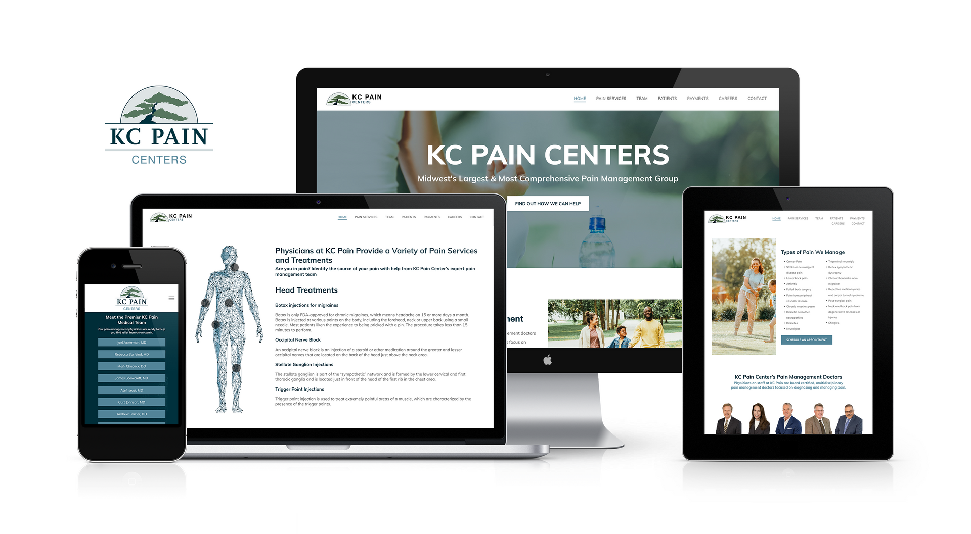 The KC Pain Centers Website Was Designed by Lift Division, a Missouri Marketing Agency
