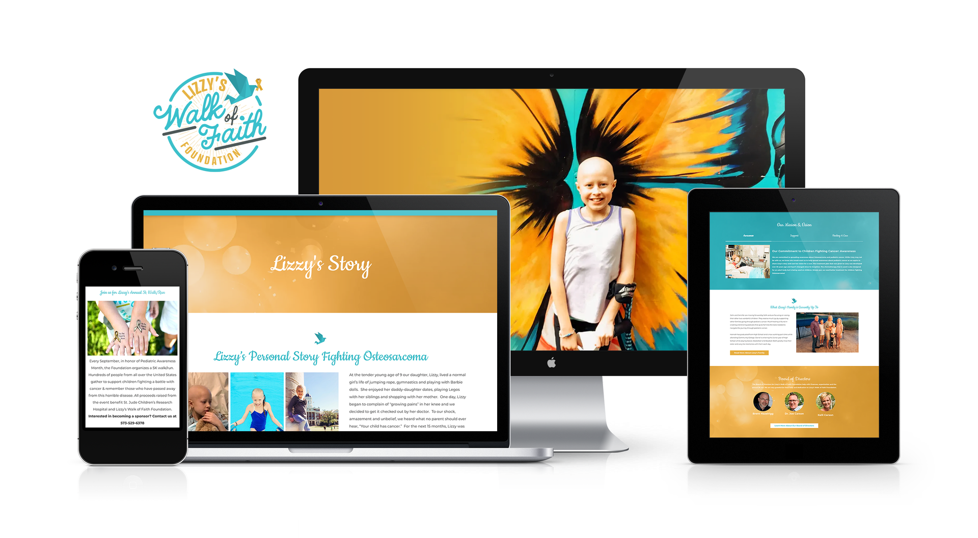 The Lizzy's Walk of Faith Foundation Website Was Designed by Missouri Marketing Agency Lift Division