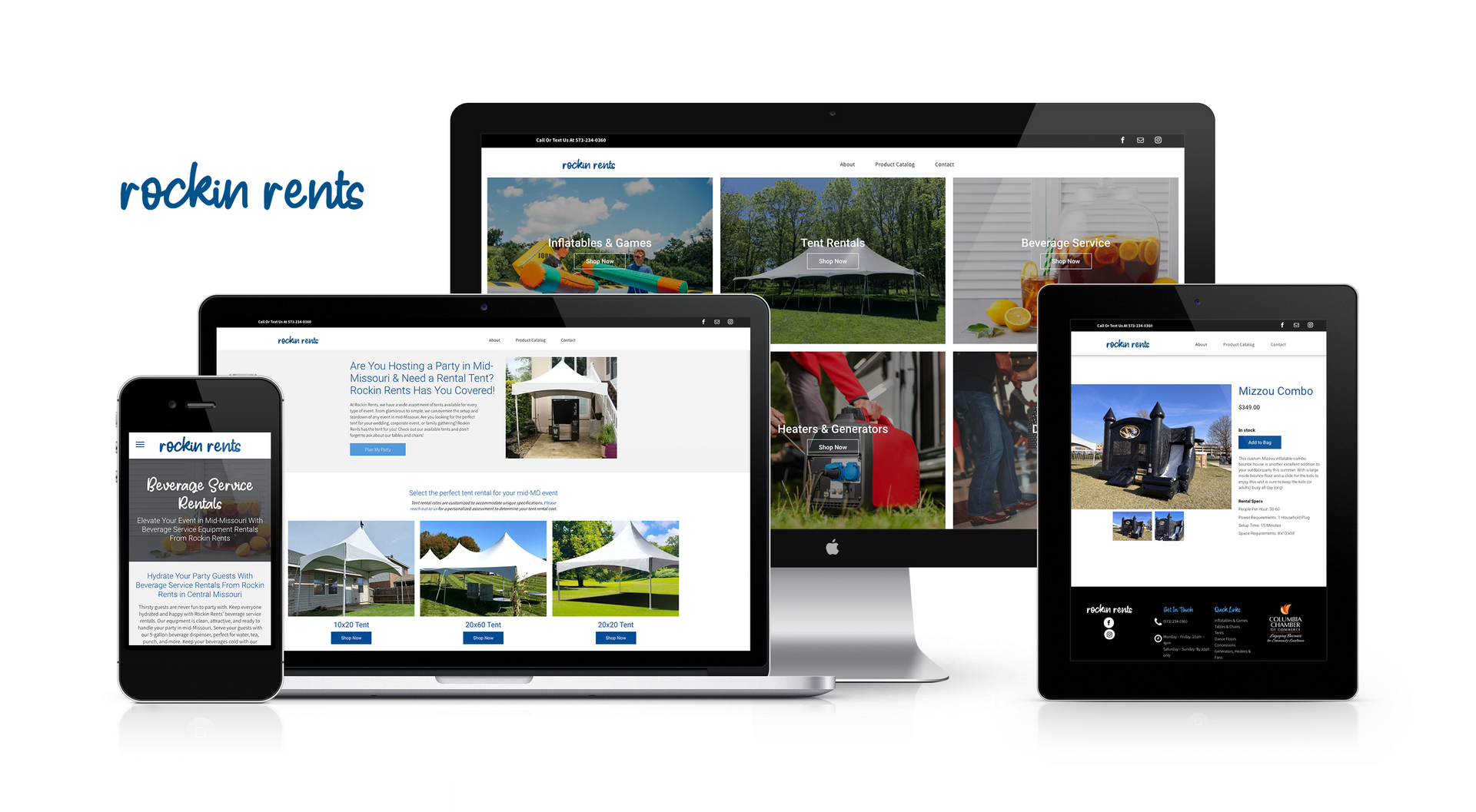 E-Commerce for Rockin Rents Is Courtesy of Missouri Marketing Agency Lift Division