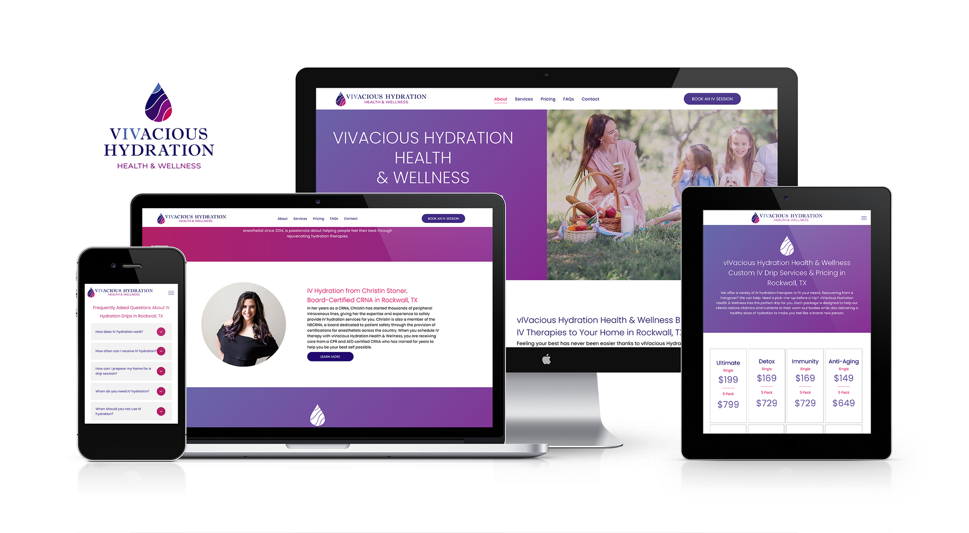 The Vivacious Hydration Health & Wellness Website Was Designed by Lift Division, a Missouri Marketing Agency