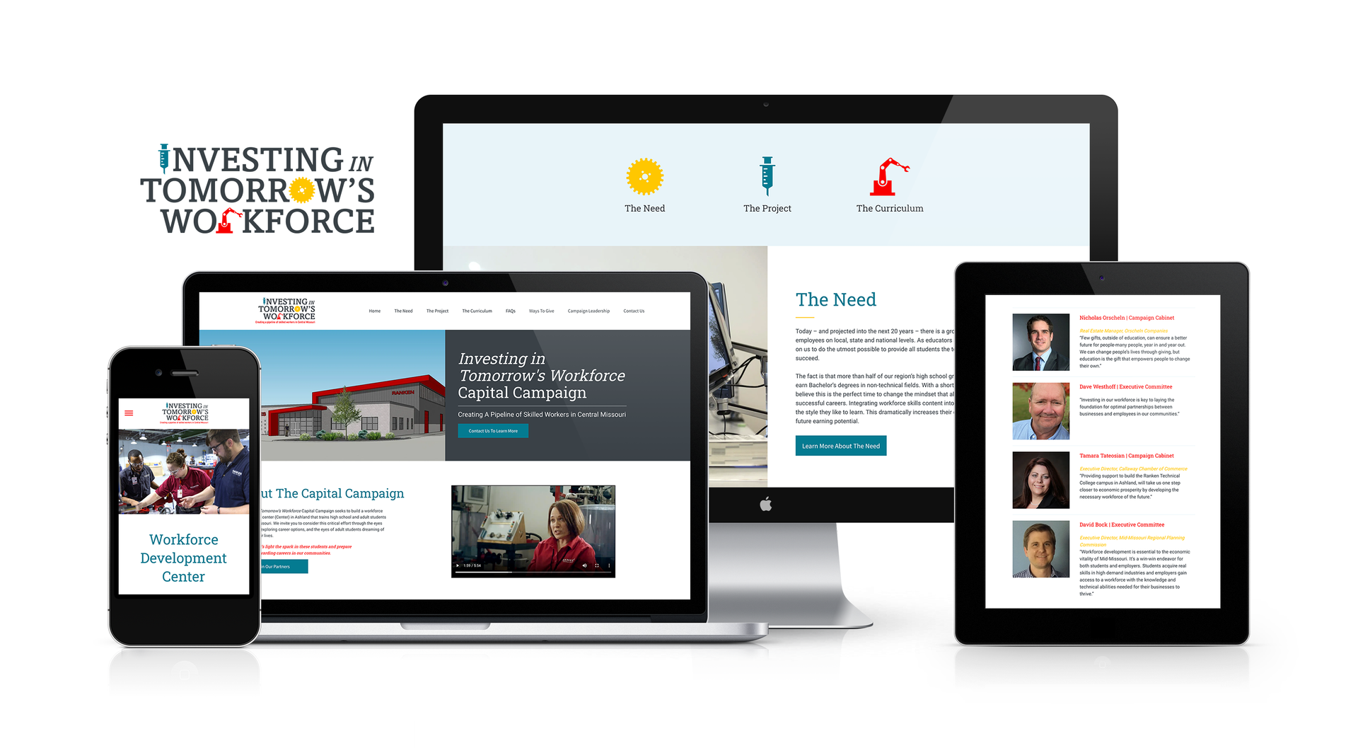 Investing in Tomorrow's Workforce Website, Designed by Missouri Marketing Agency Lift Division