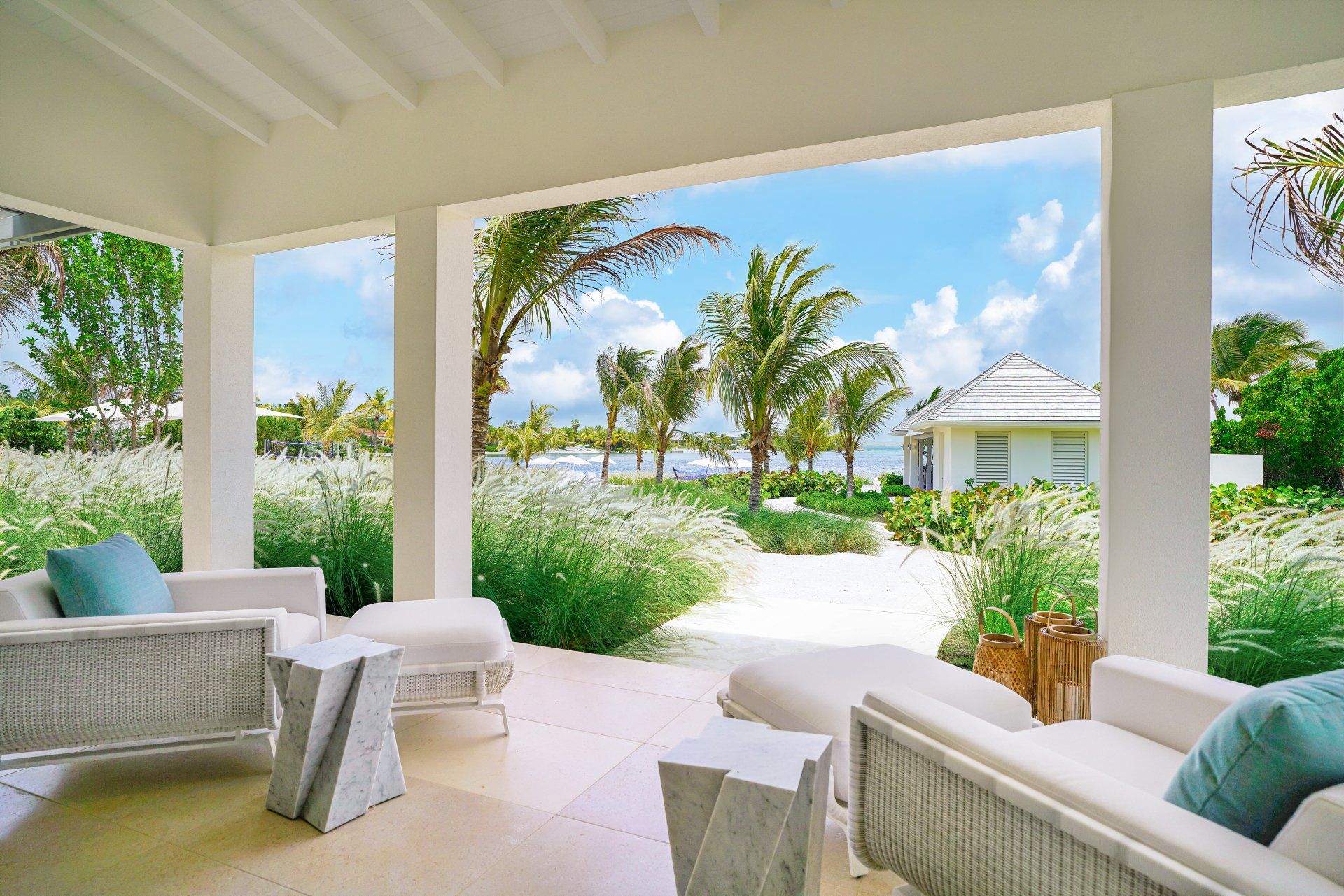 Tŷ Compton Jumby Bay island Gardenia Suite patio