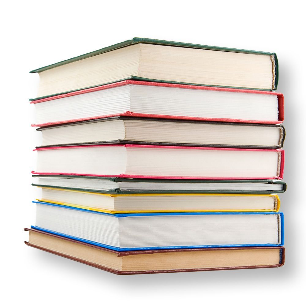 a stack of books with different colors on a white background | BXB3 Corporation | Archive Solutions in CA
