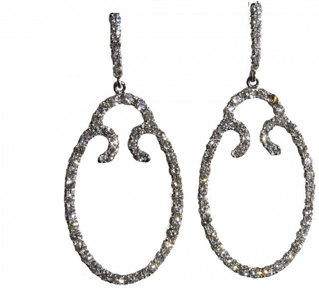 Jewelry  Earring — 18K Oval Dangle Earrings 2.23 ctw. in Tarzana, CA