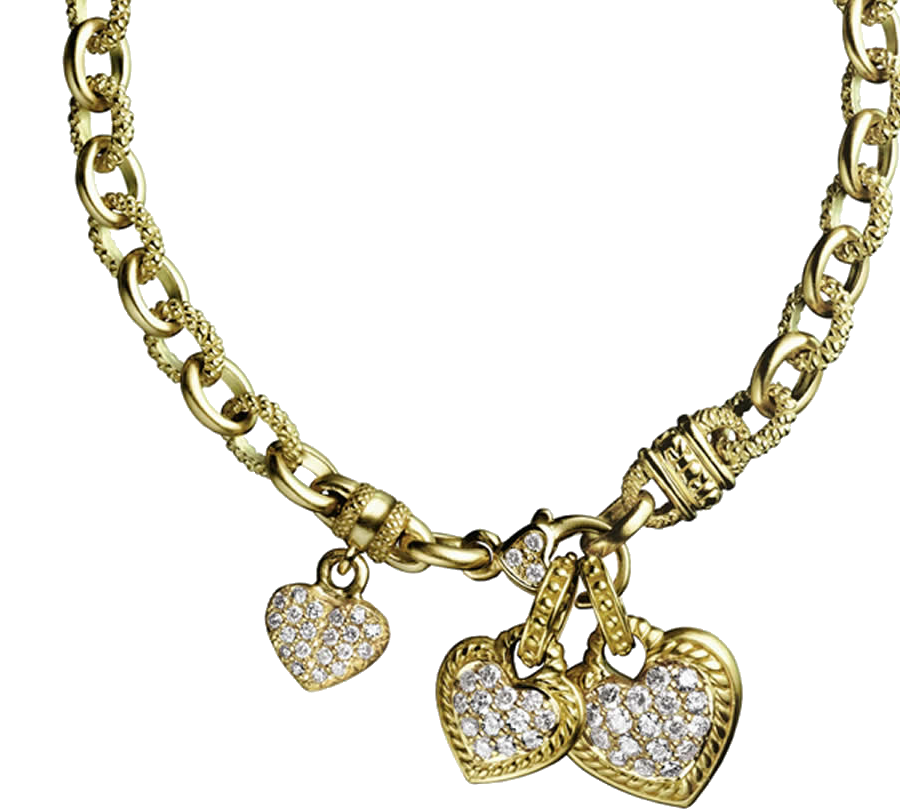 Diamond — 18K Yellow Gold Romance Necklace in Tarzana, CA