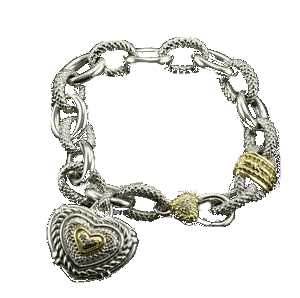 Luxury — Sterling Silver & 18K Yellow Gold Classic Romance Bracelet in Tarzana, CA