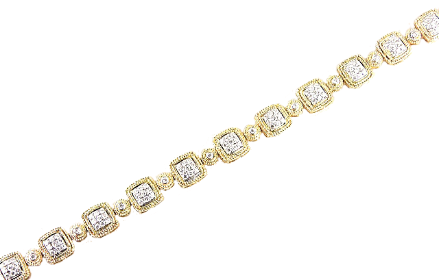 Luxury Jewelry — 14K Yellow Gold Diamond Bracelet in Tarzana, CA