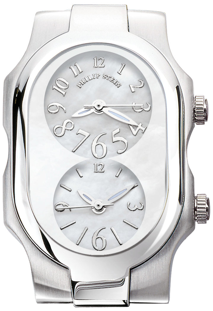 Henderson Collection — Small Stainless Steel Signature Case, Frosted, MOP Dial, Arabic Numbers in Tarzana, CA