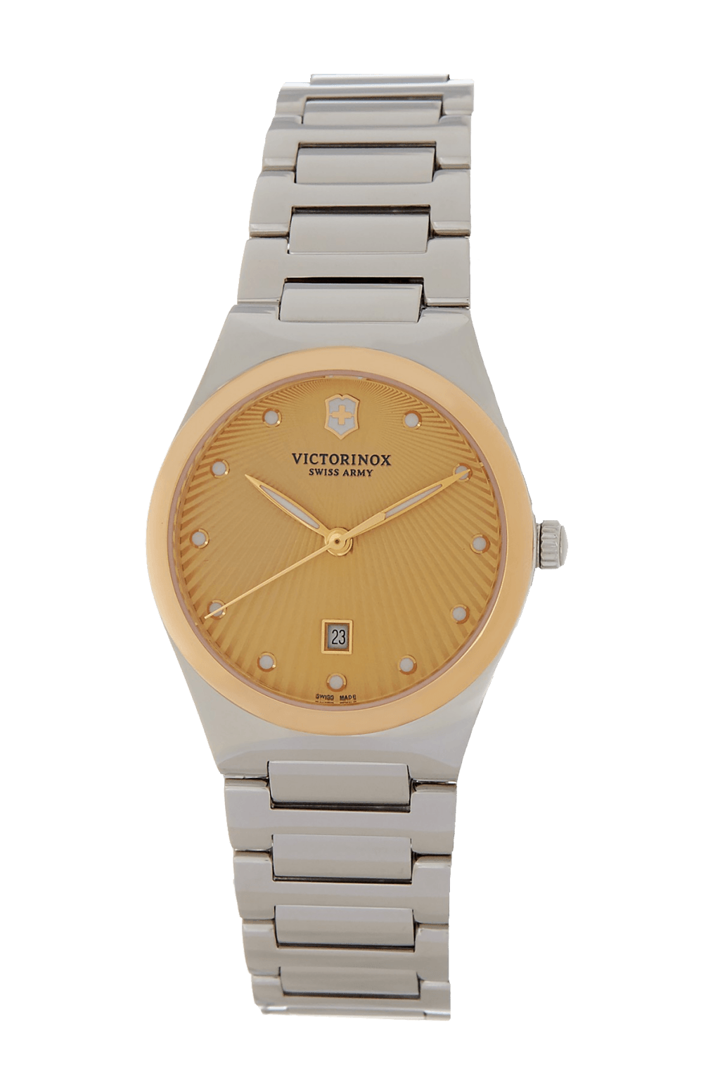 Nambe — Victoria SS Bracelet Gold Tone Bezel Gold Index Dial, & Date in Tarzana, CA