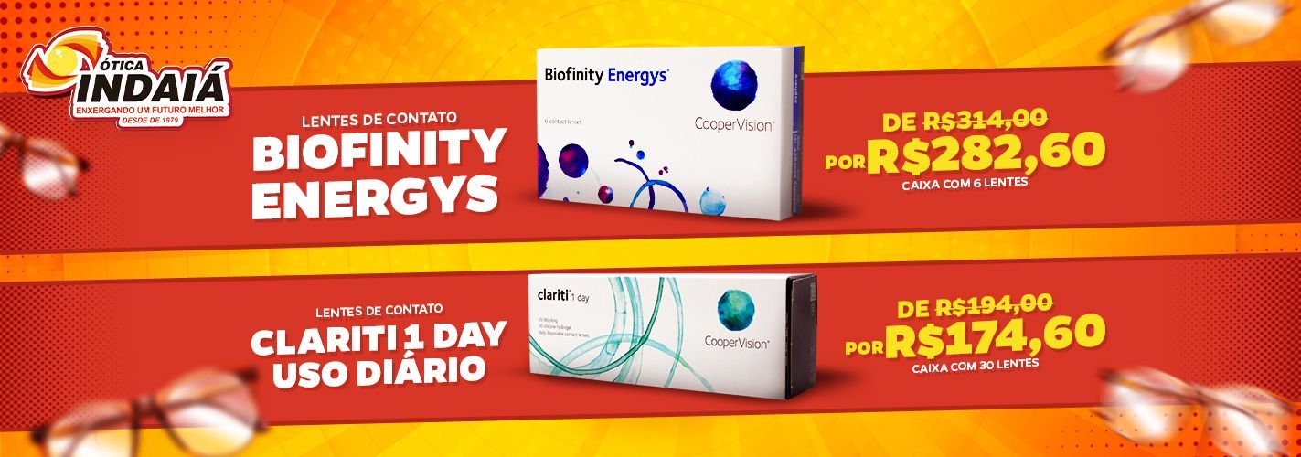 Lentes de Contato Biofinity Energys - Ótica Indaiá