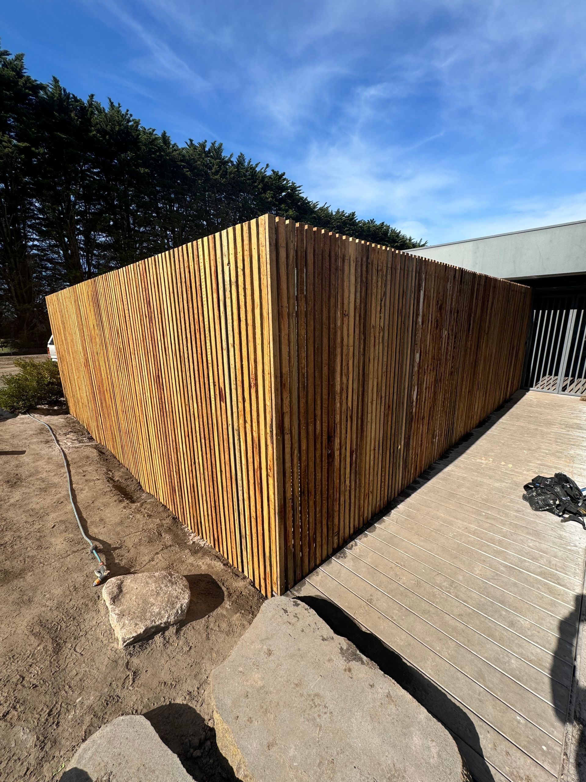 Wooden Fence with A Wavy Pattern — Flintoff Constructions in Armstrong Creek, VIC
