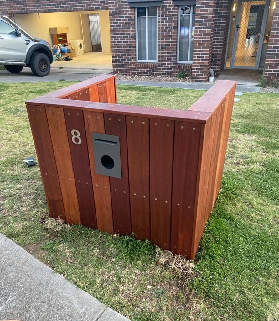 Wooden Mailbox with The Number 17 on It — Flintoff Constructions in Charlemont, VIC