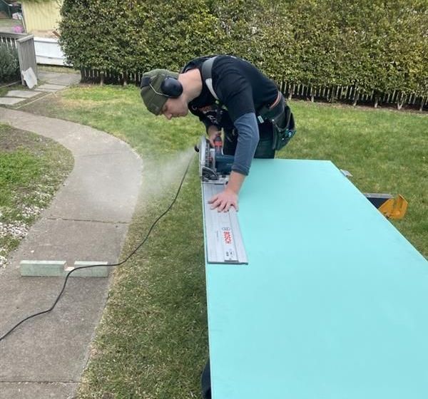 A Door that Is Being Built Into a Wall — Flintoff Constructions in Charlemont, VIC