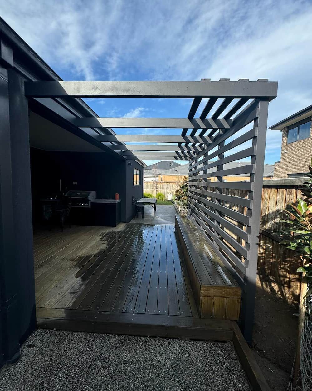 A House with A Pergola and A Walkway Leading to It — Flintoff Constructions in Charlemont, VIC