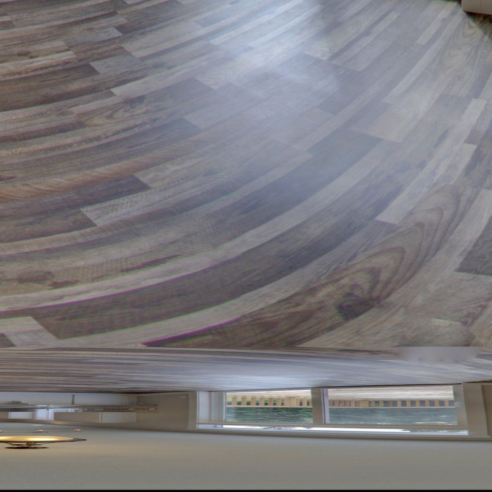 A close up of a wooden floor with a window in the background.