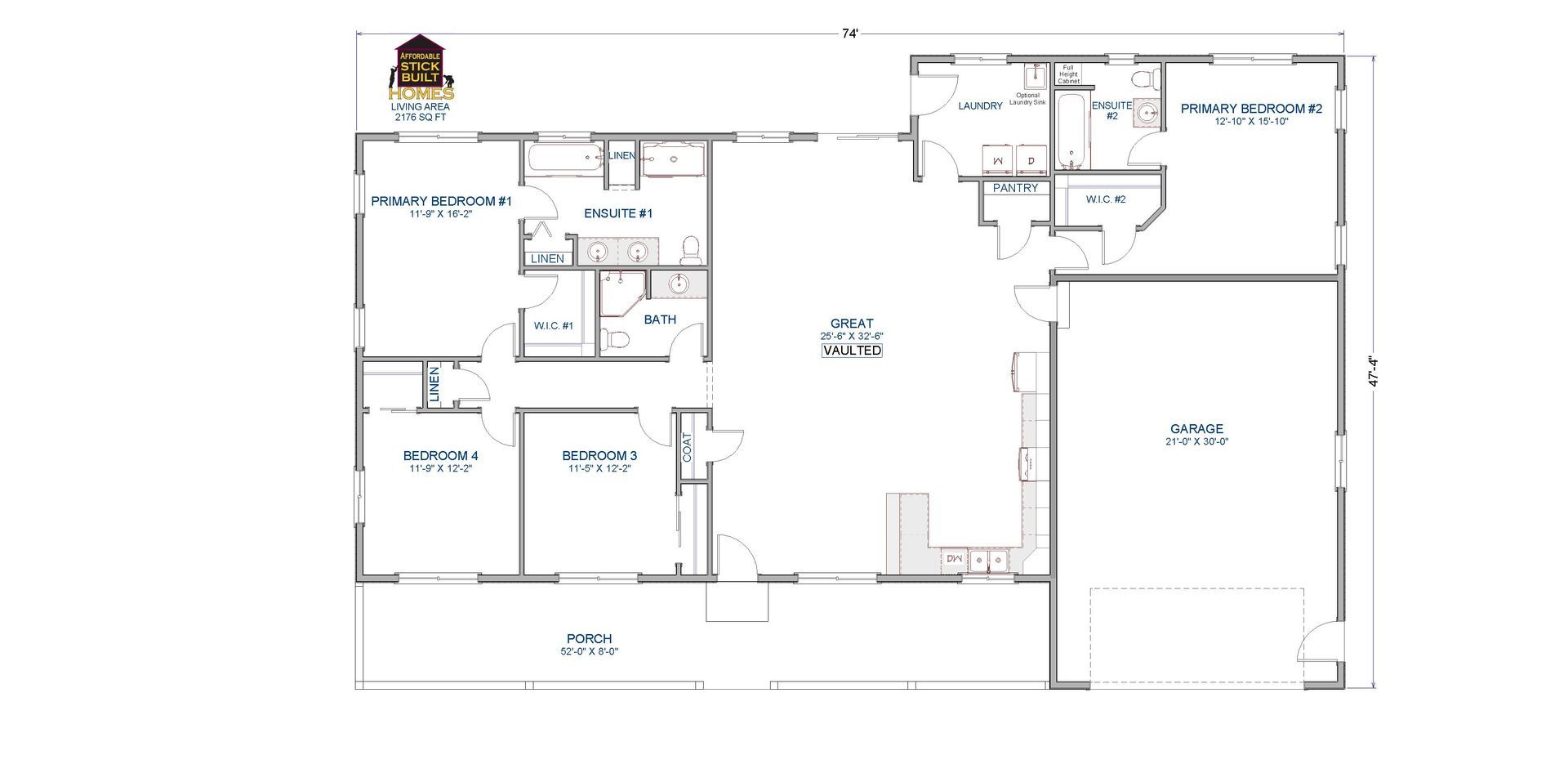 A black and white floor plan of a house.
