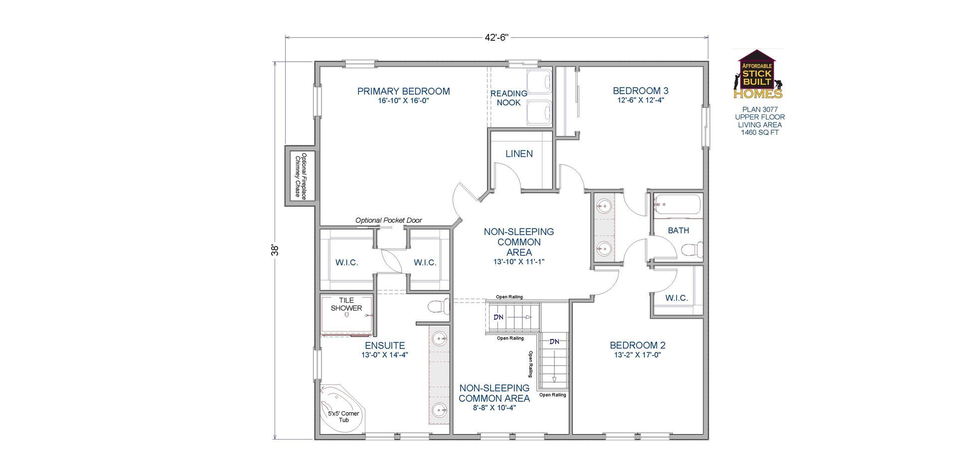 A black and white floor plan of a house.