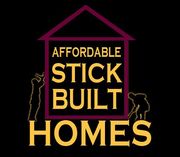 A logo for a company called affordable stick built homes