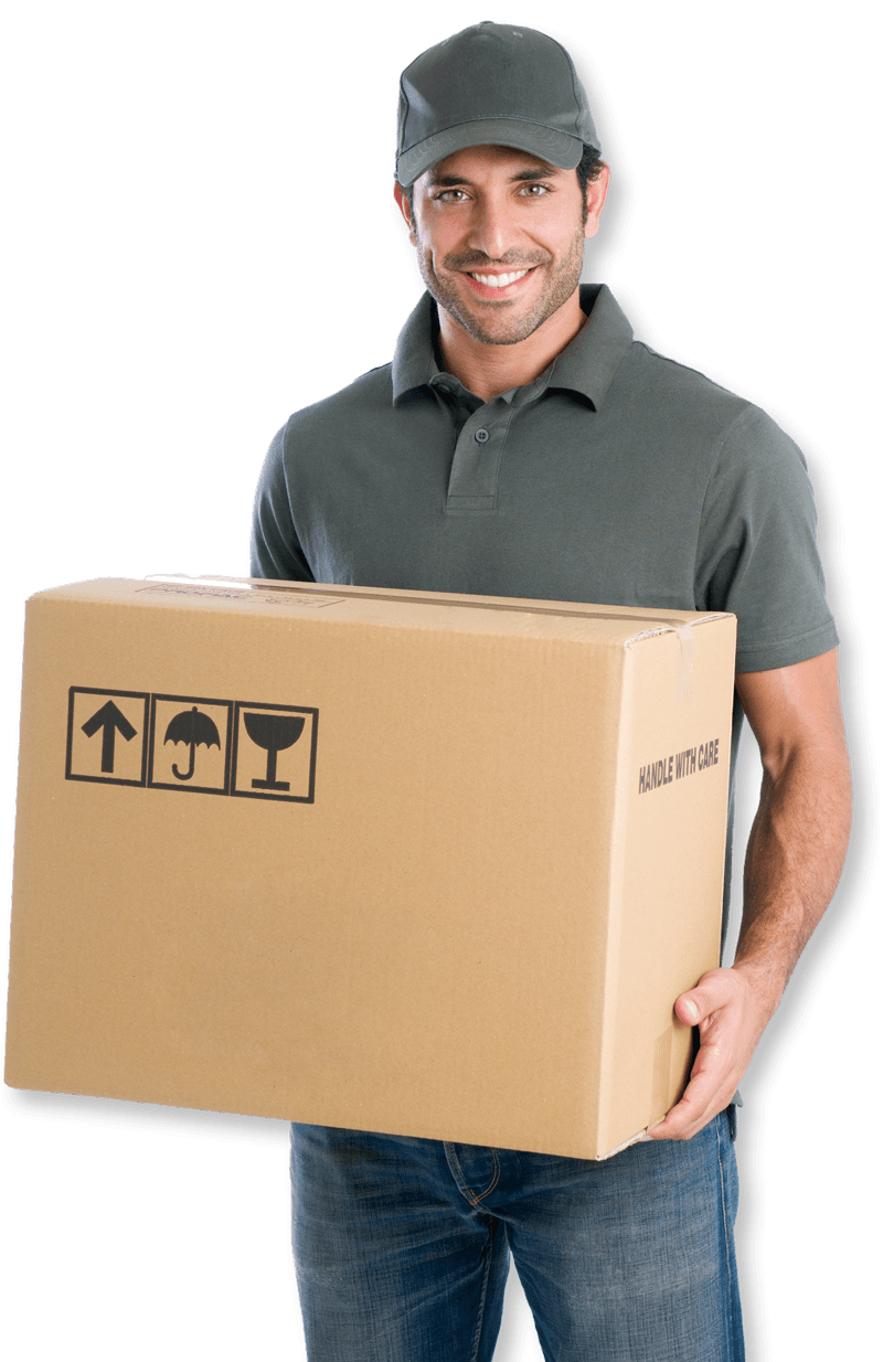 Removalist Holding a Visy Box — Cowra, NSW — Buck Removals & Storage