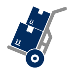 Visy Boxes and Hand Truck Icon