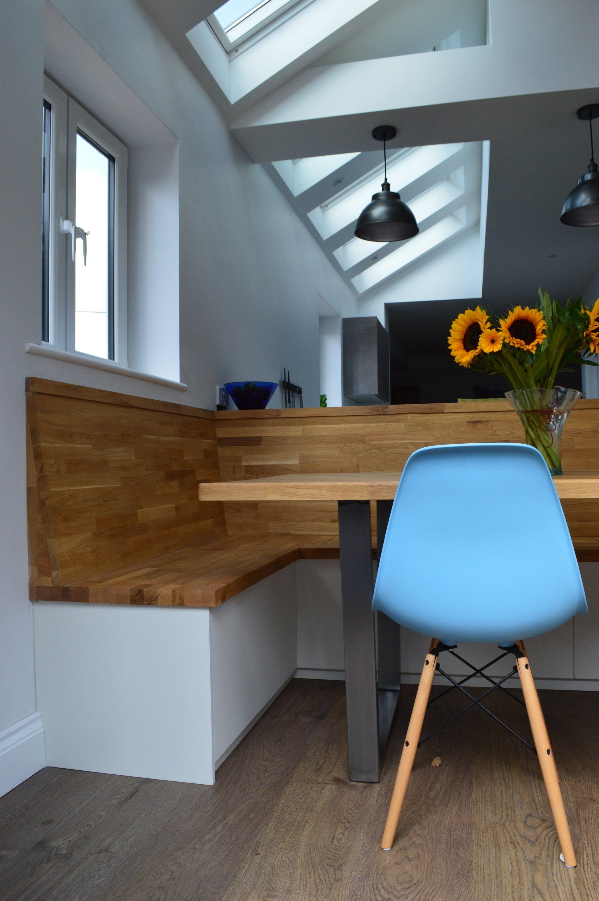 Modern concrete kitchen and dining room completed in 2017