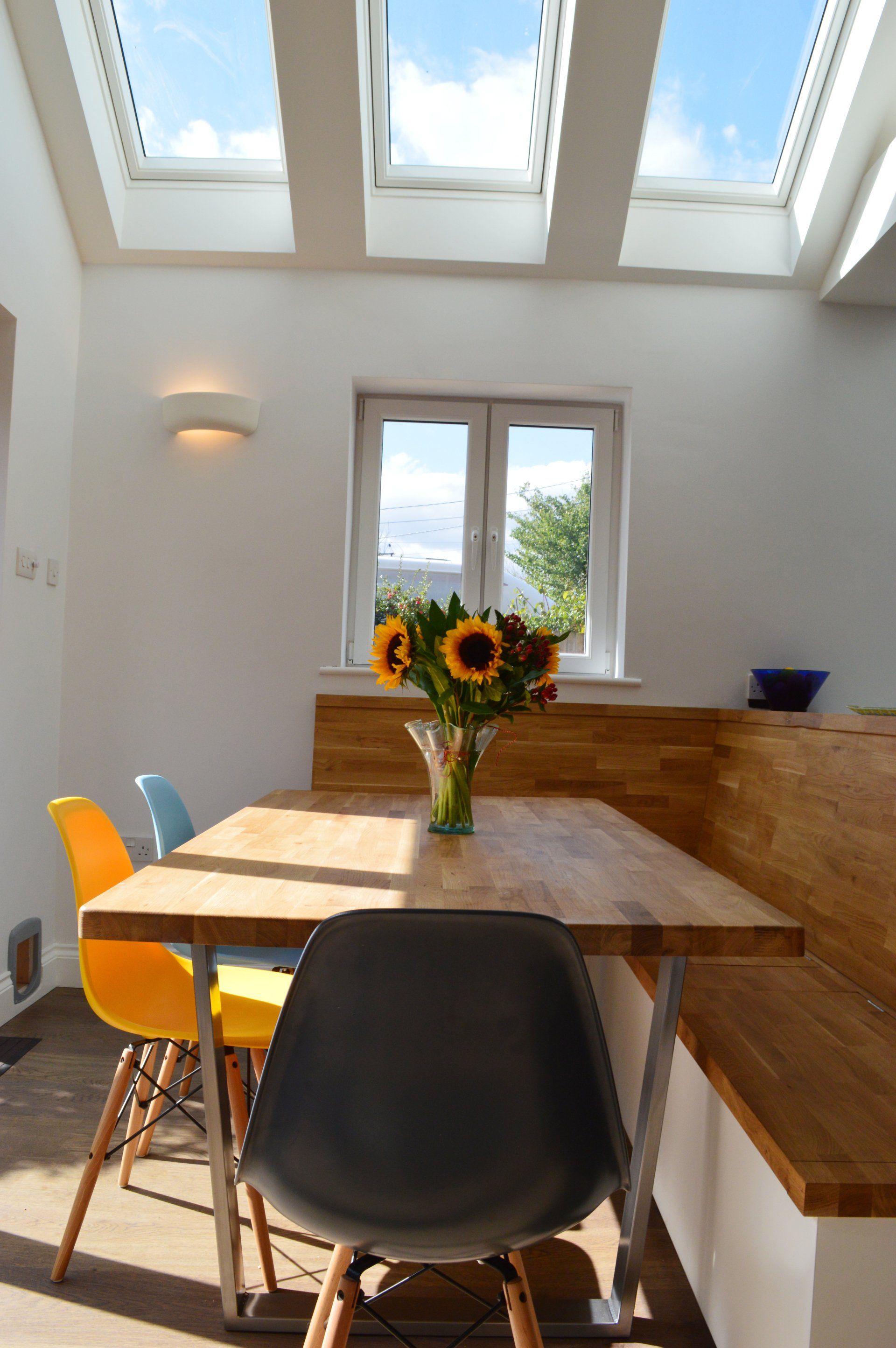 Modern concrete kitchen & dining room completed in 2017 in Newbury