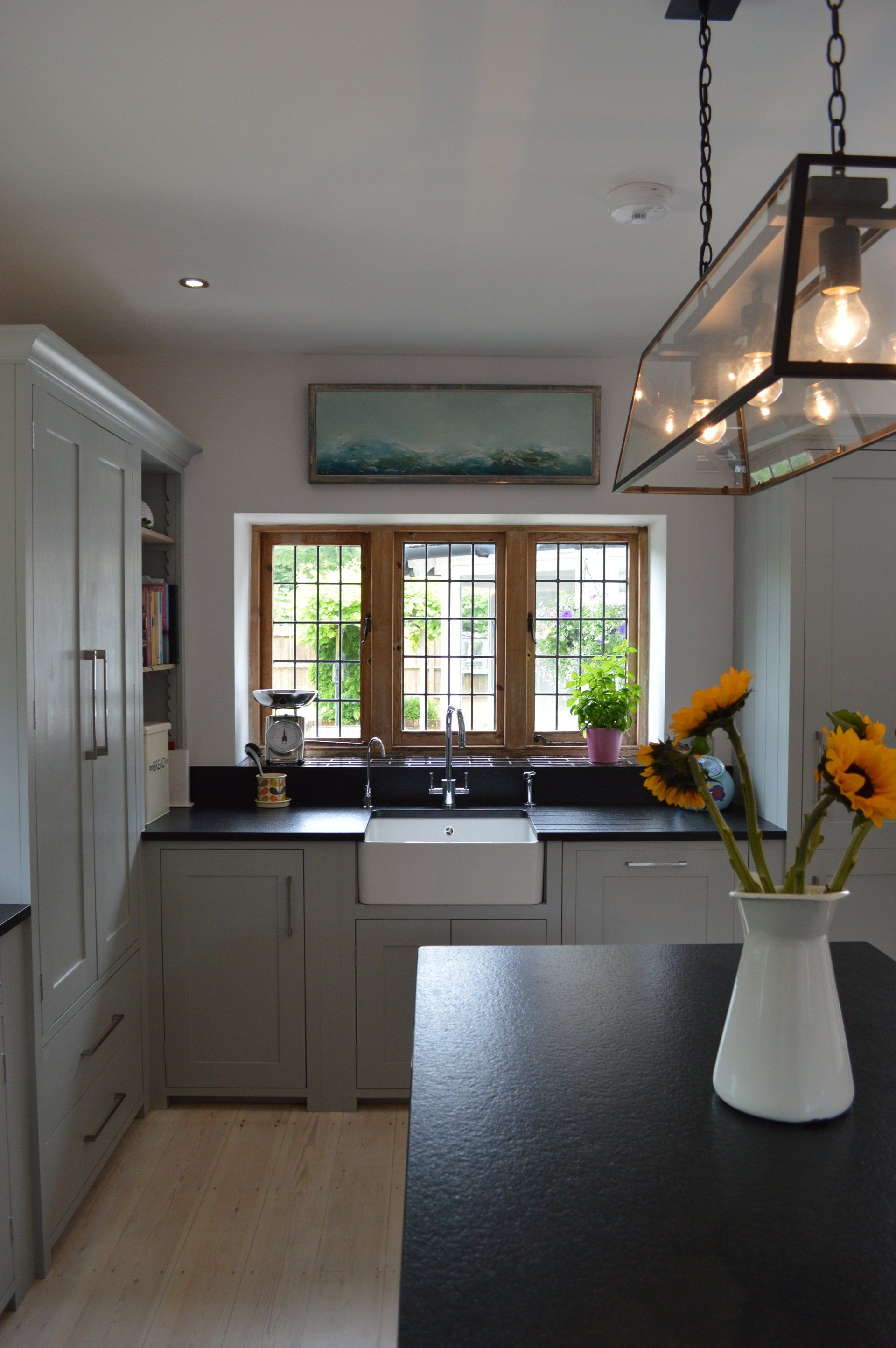 Timeless, shaker country kitchen for Rosie Ginn, Burghclere in 2016