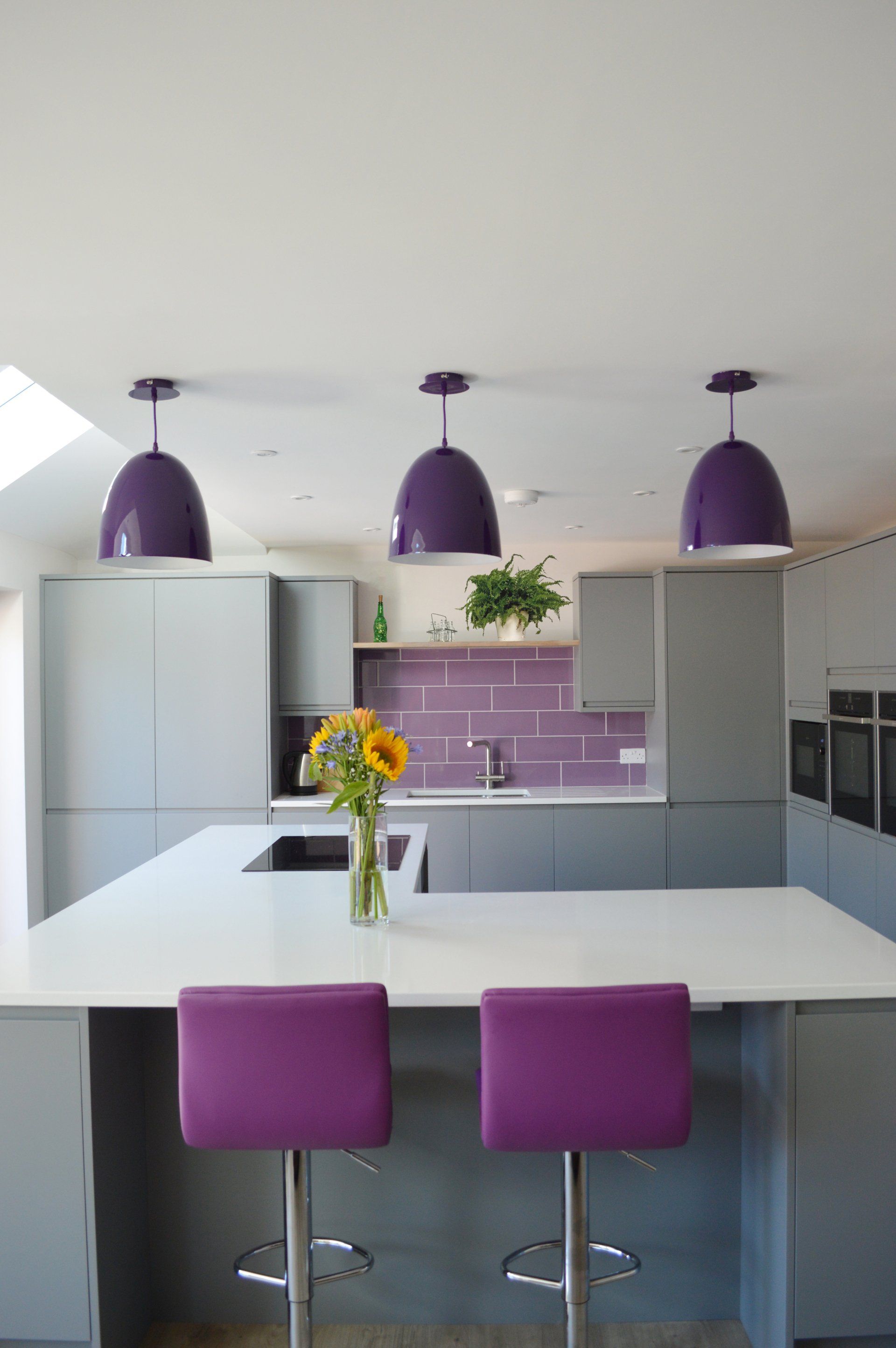 Modern, grey, handleless kitchen for Steve Colling, Woolton Hill in 2018