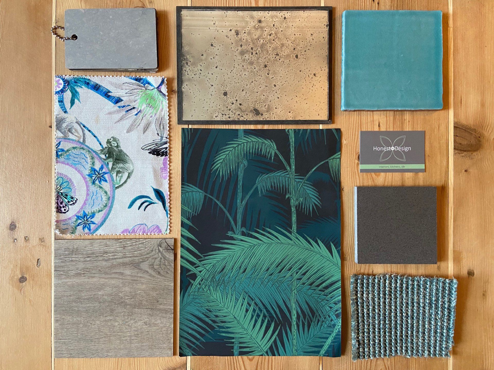 material samples for home renovation project