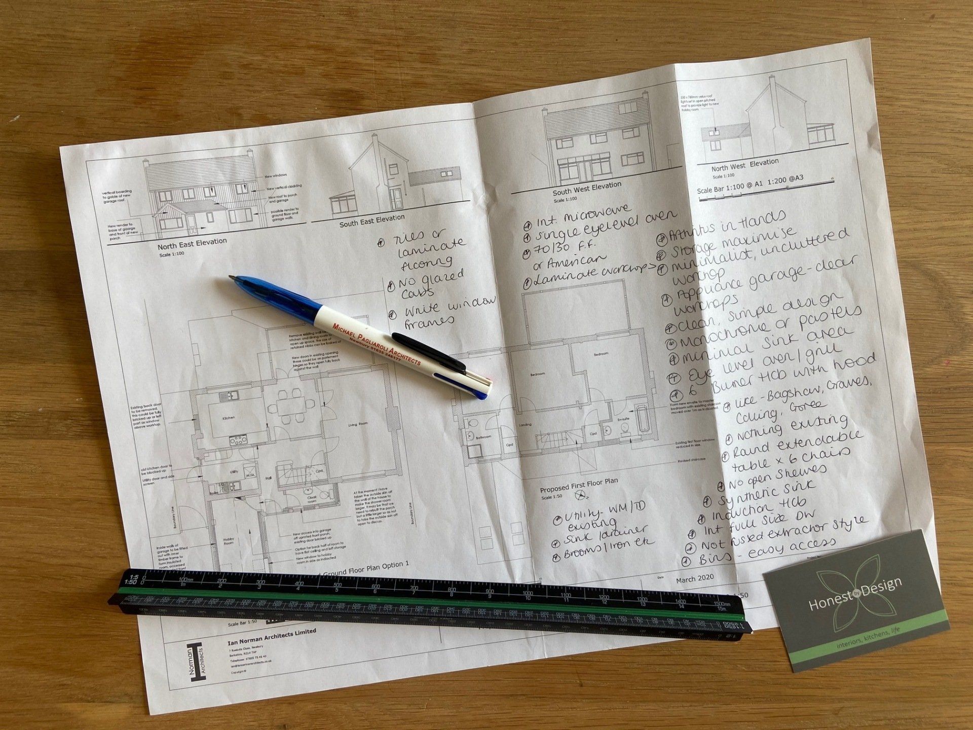 design plan and notes