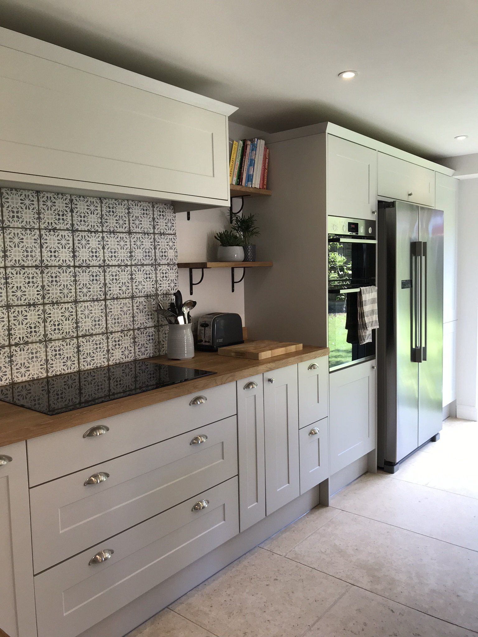 Contemporary, light grey shaker kitchen for the Wilson family,Hamstead Norreys in 2019