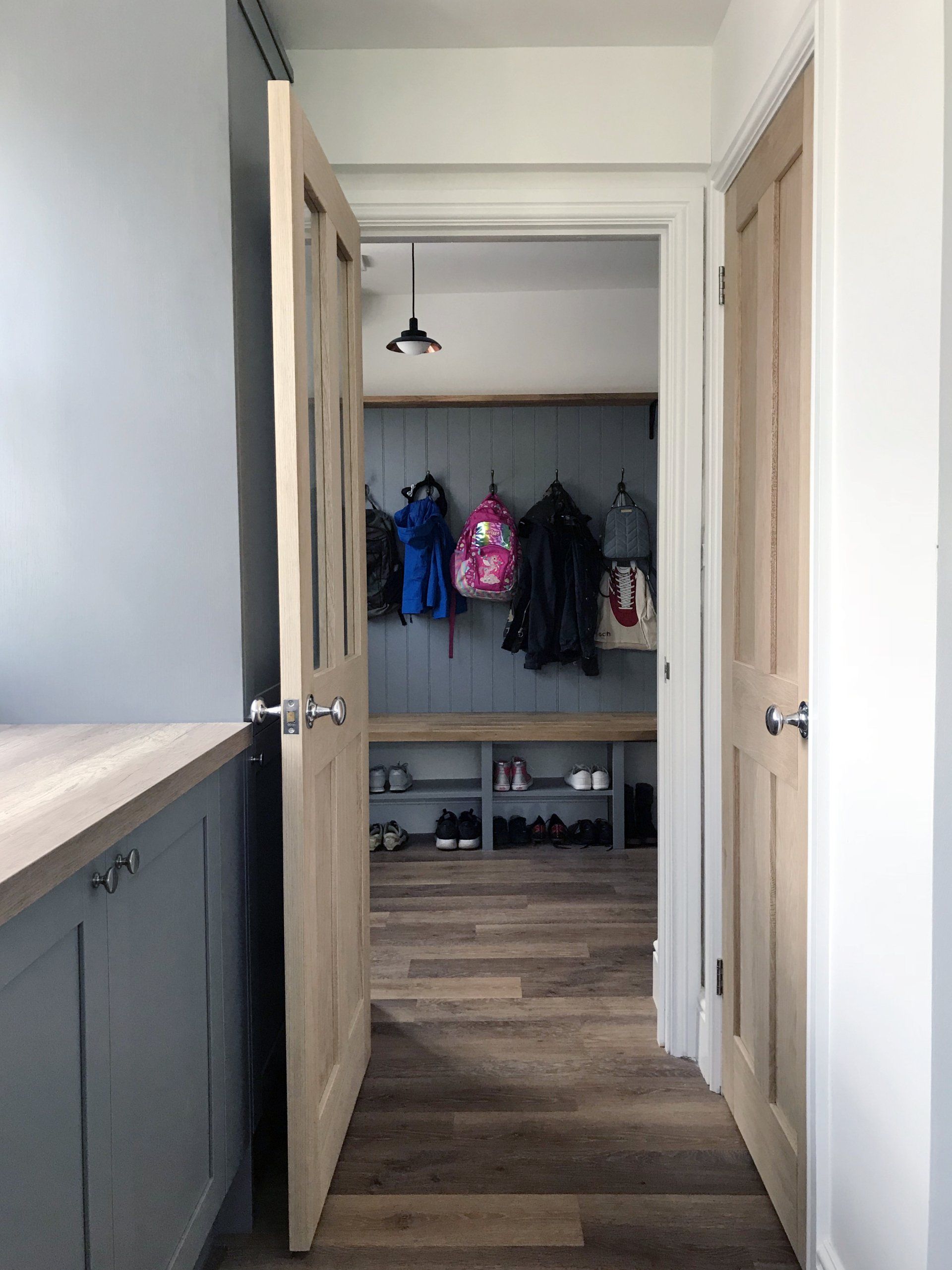 Contemporary, light grey shaker kitchen for the Wilson family, Hamstead Norreys in 2019