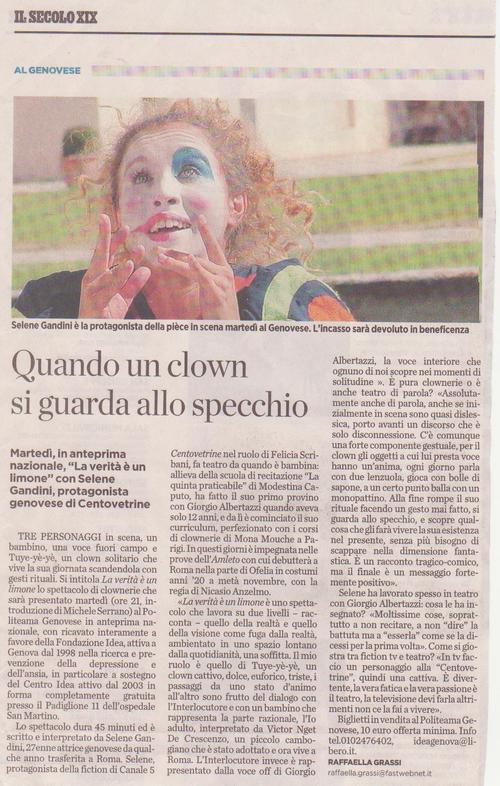 Articolo 'Quando un clown si guarda allo specchio'