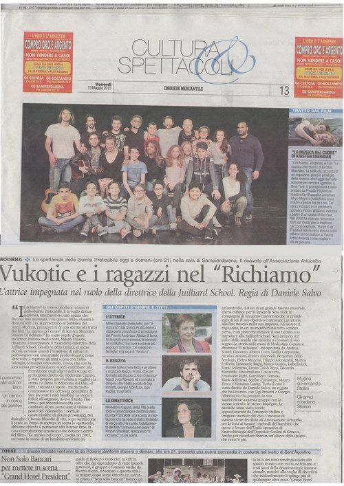 Articolo 'Vukotic e i ragazzi del Richiamo'