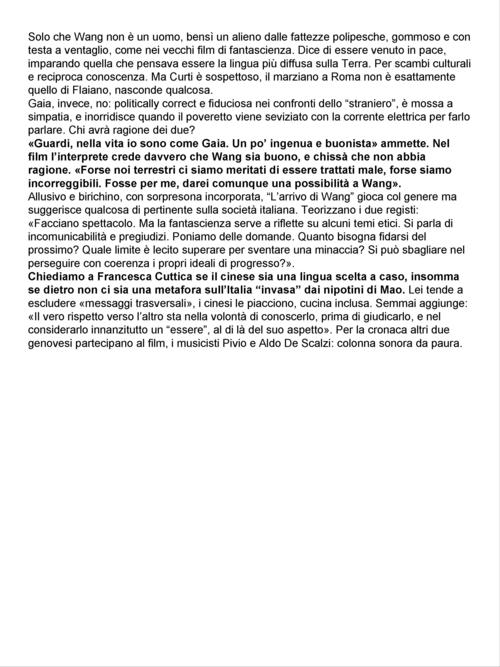 Articolo 'Così parlo cinese con E.T.' - 2