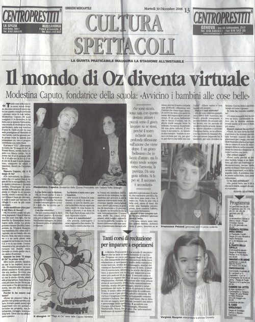 Articolo 'Il mondo di OZ diventa virtuale'
