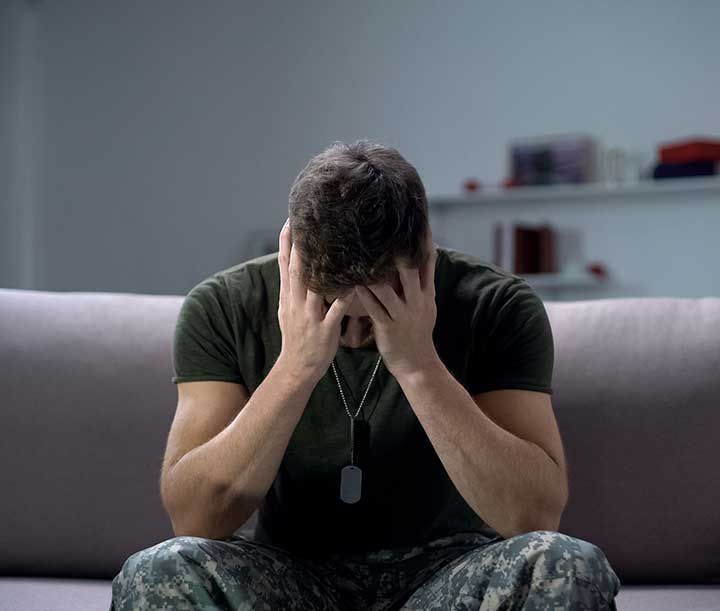 sitting alone at home