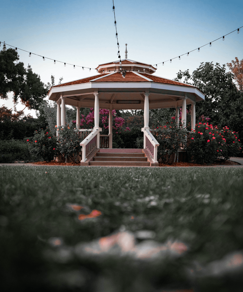 Park Gazebo in Concord, CA surrounded by healthy landscape