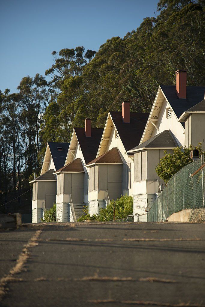a row of houses at Winehaven in Richmond, California