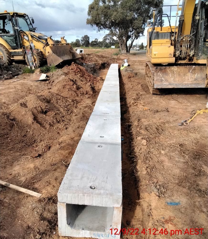 Construction Site Square Hallow Concrete  — Mawson Constructions in Kialla, VIC