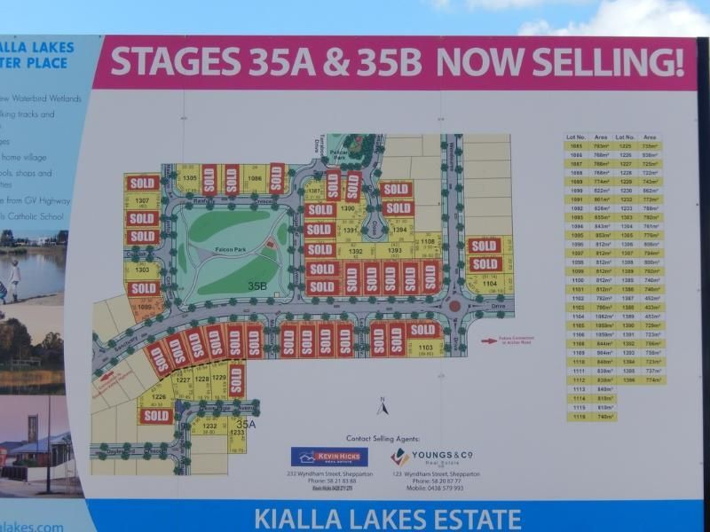 A Map of a Kialla Lakes Estate with Stages 35a and 35b now Selling — Mawson Constructions in Kialla, VIC