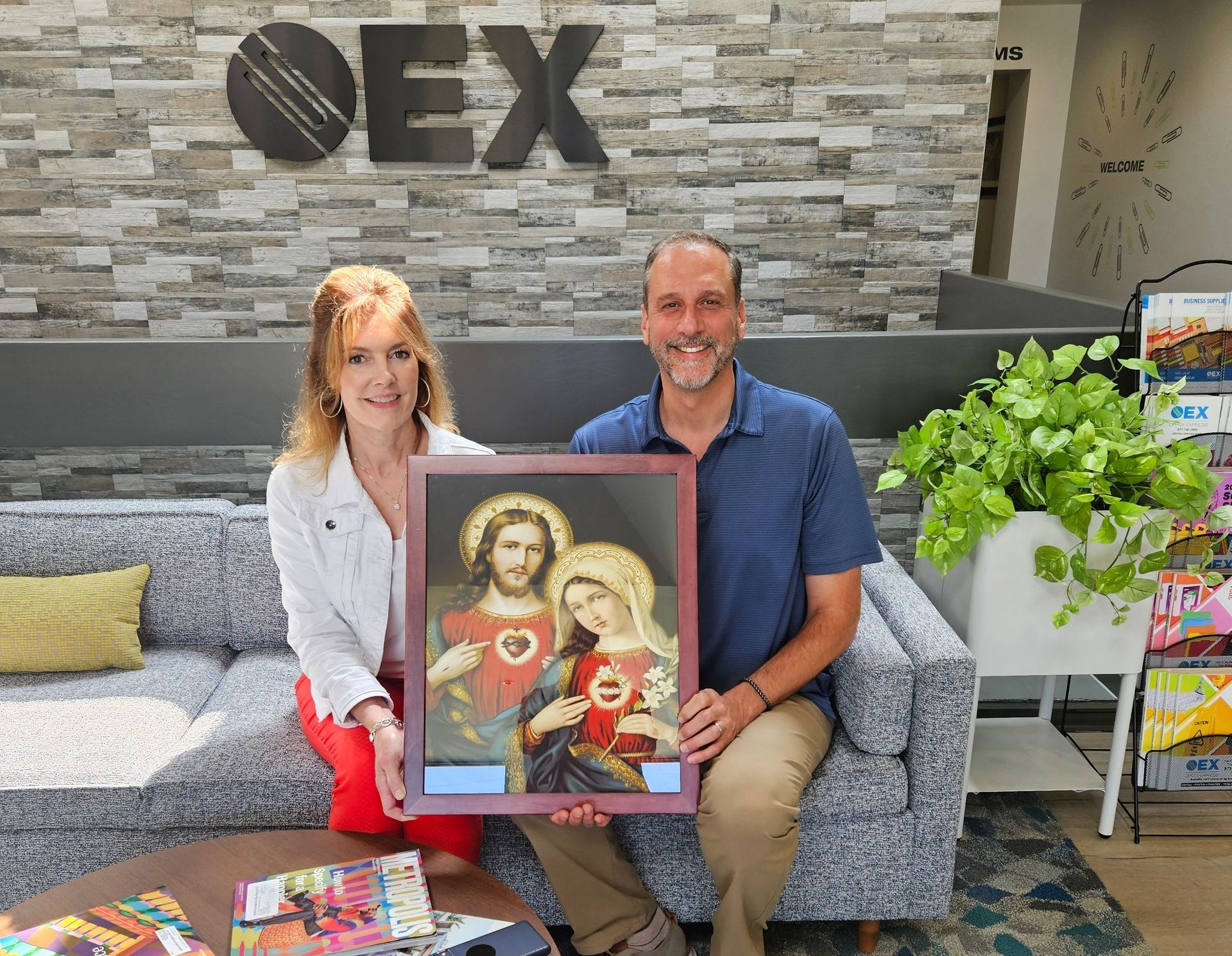 Holbrook owners proudly stand by their Consecration image of Jesus and Mary