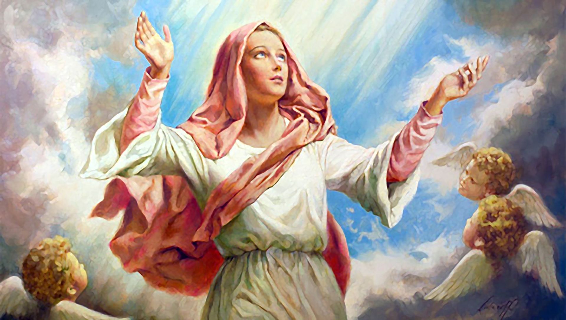 Mary assumed into Heaven