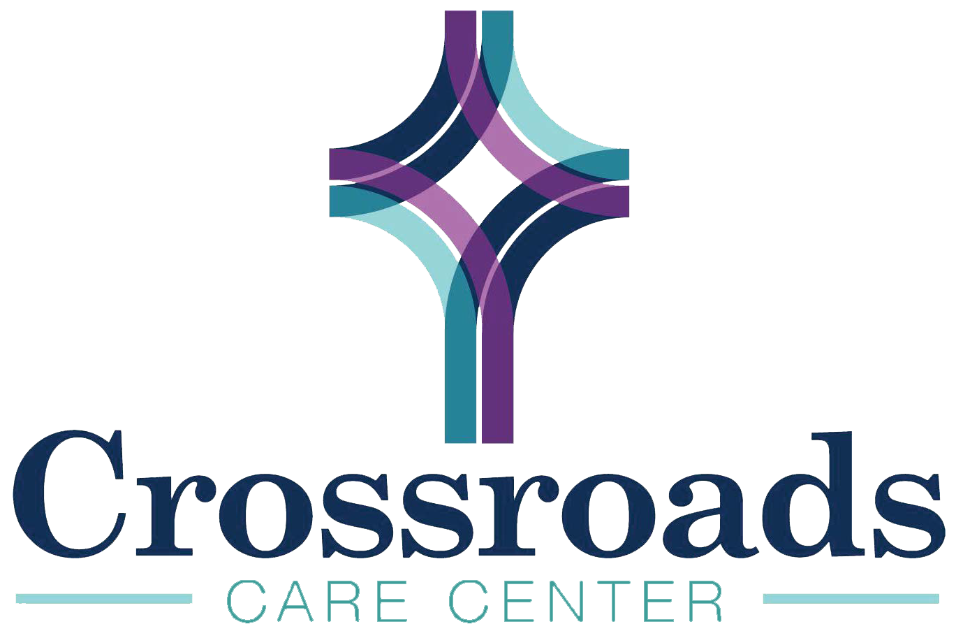 A logo for crossroads care center 